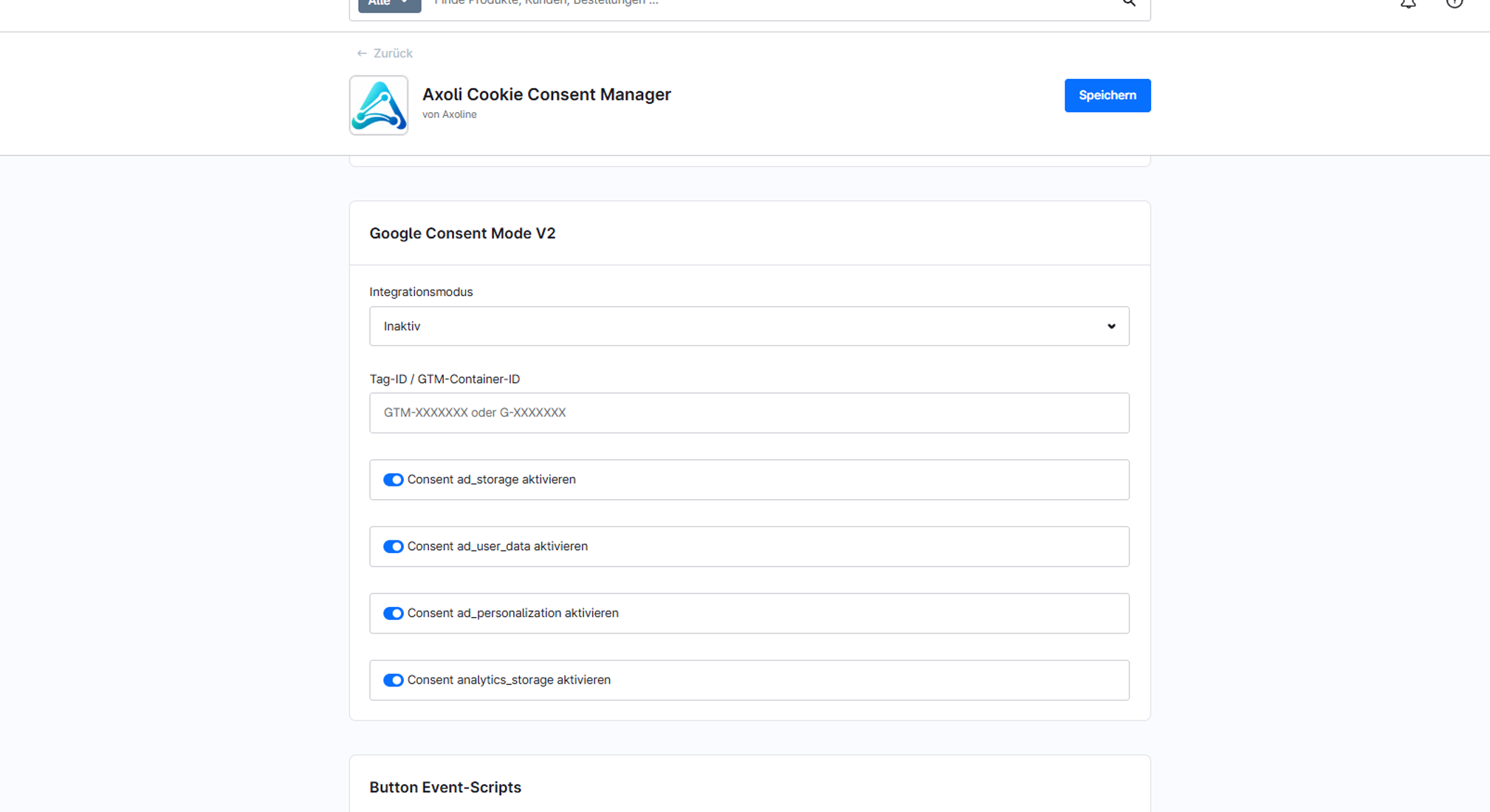 Google Consent Mode V2 mit Tag-ID und Consent-Typen